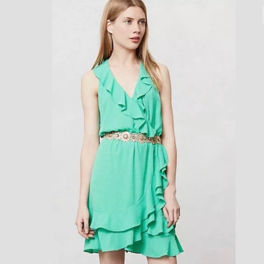 Sachin + Babi Green Pindot Dress 4